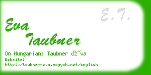 eva taubner business card